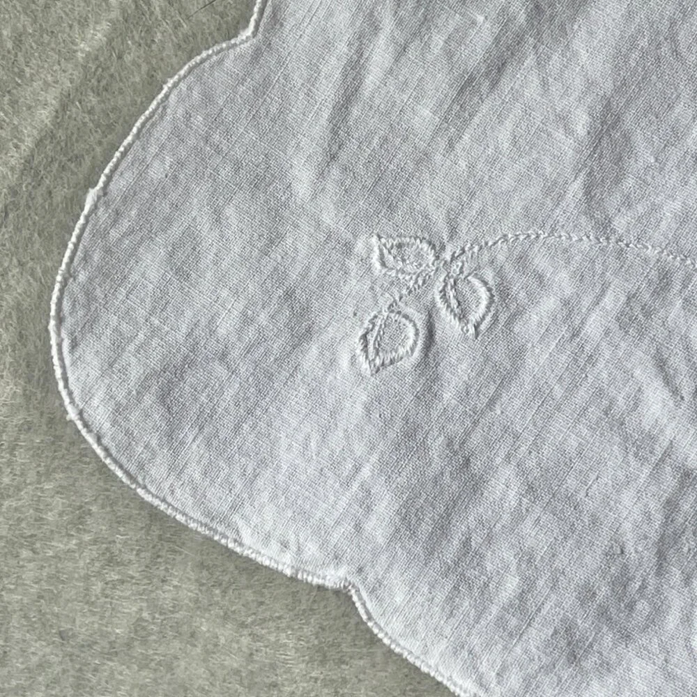 Embroidered Floral Placemats Napkins 17